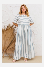 Платье Michel Chic 2165 бело-голубой